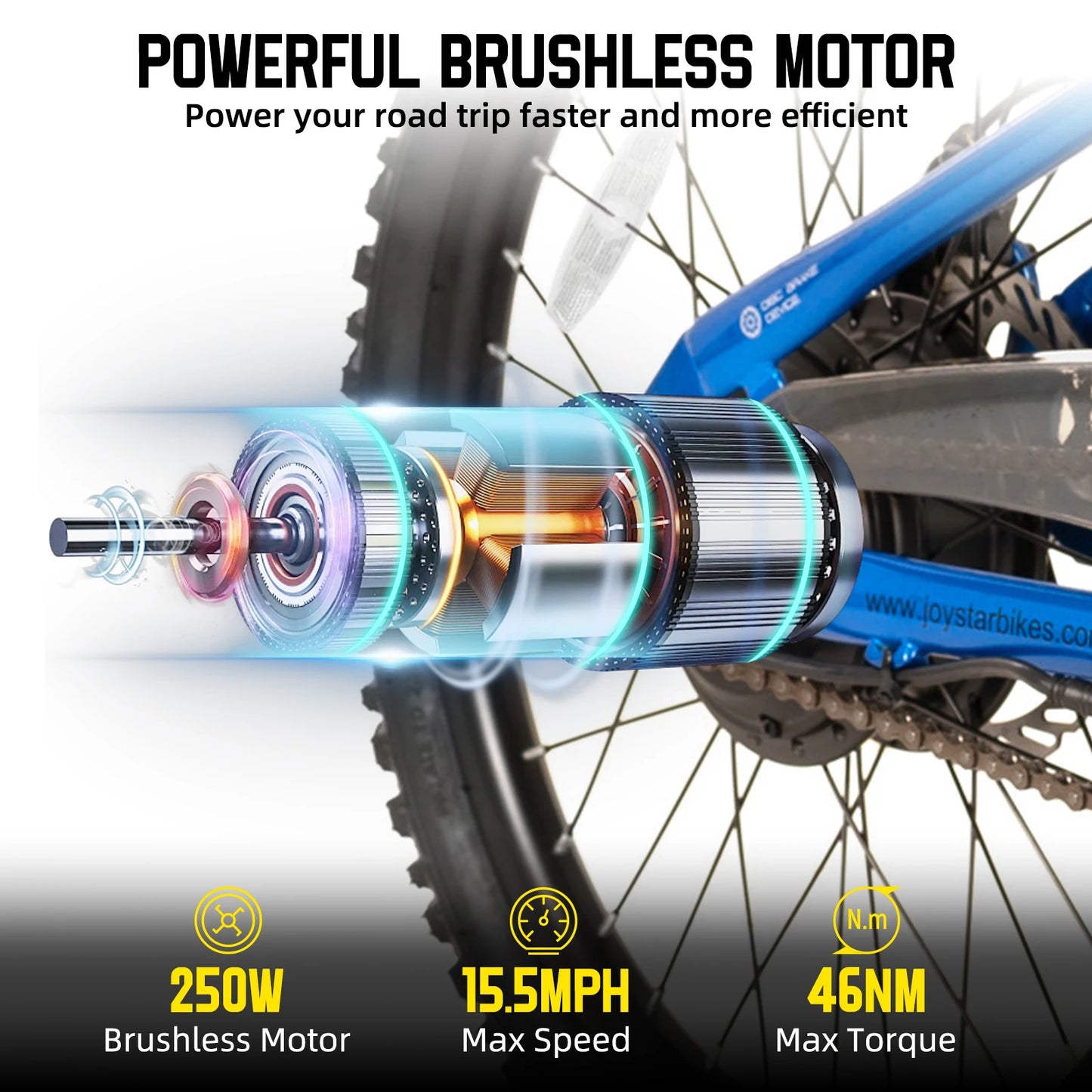 JOYSTAR Electric Kids Bike 250W 15 MPH Mountain Off Road