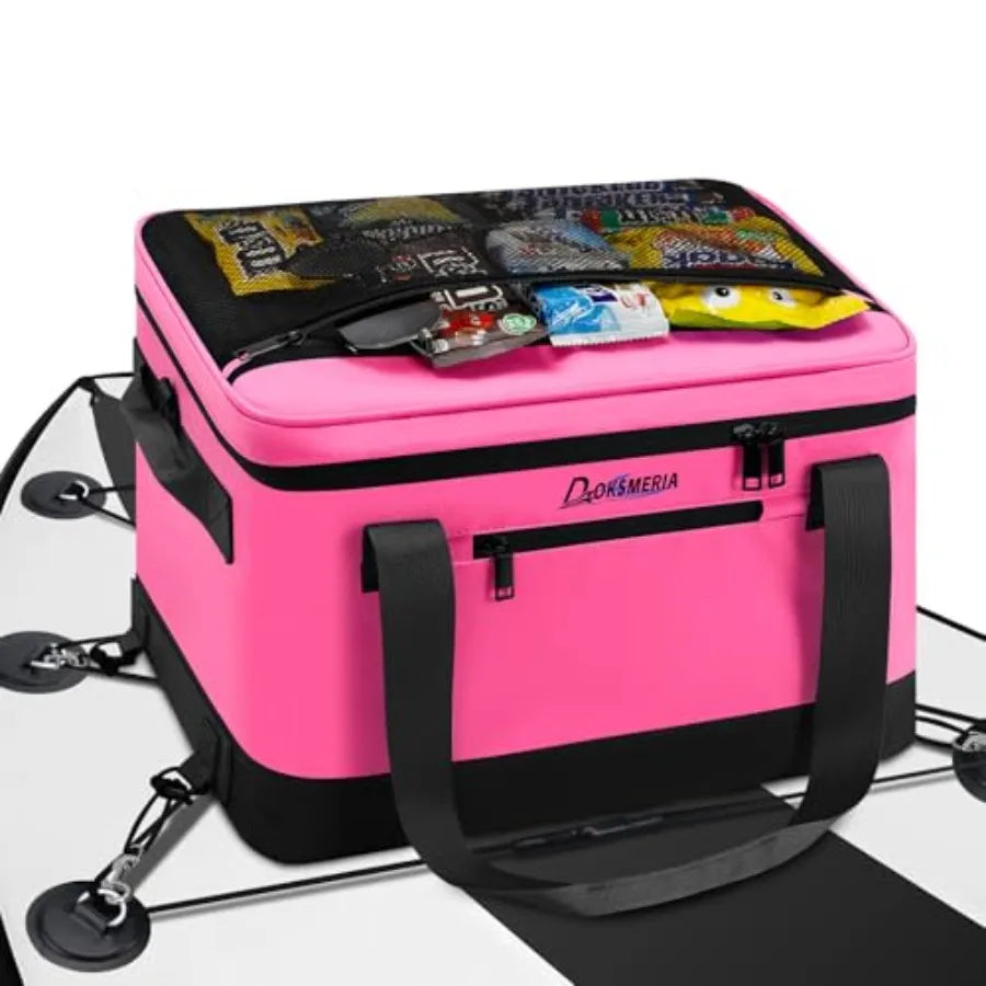 Paddle Board Cooler Waterproof, Super Capacity SUP Paddleboard Deck Cooler with Shoulder Strap and 6 Elastic Rope Clips, Paddle