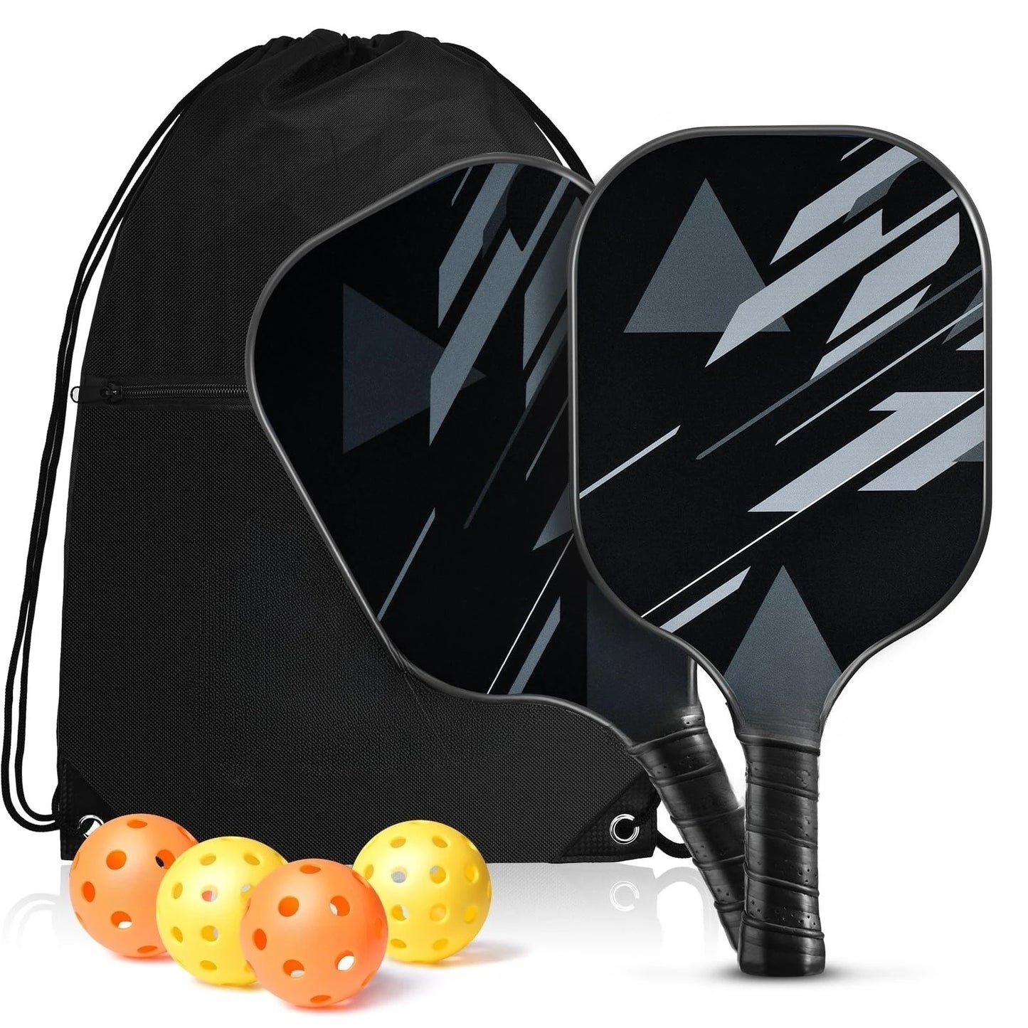 Lightweight Fiberglass Pickleball Paddle Set With Carry Bag