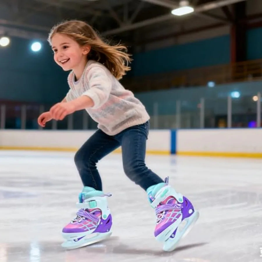 Adjustable Ice Skates for Boys and Girls Beginners
