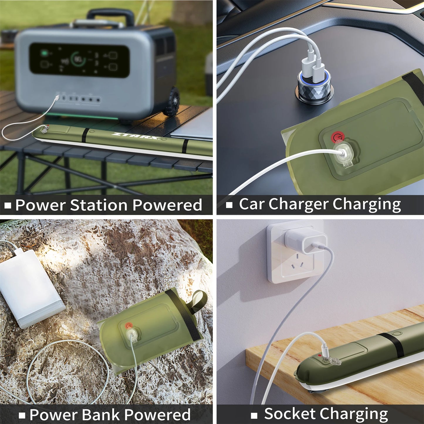 Rechargeable Waterproof Camping Light Spotlight With 2000mAh Battery