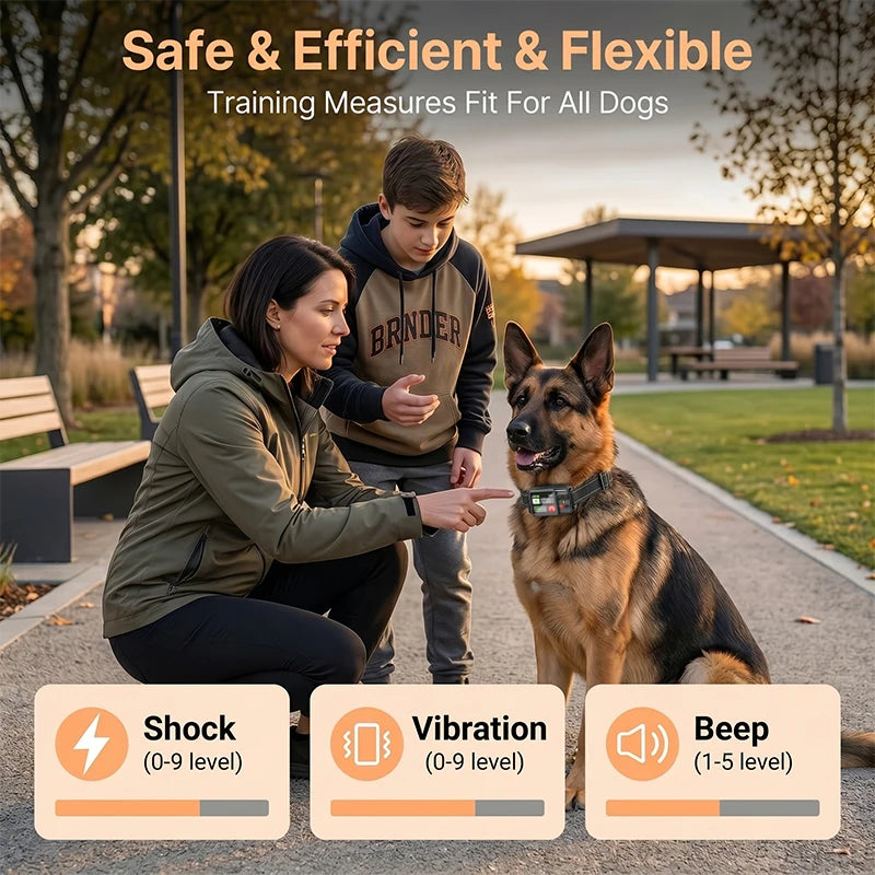 Dog GPS Electronic Fence System With Training Collar Waterproof Wireless