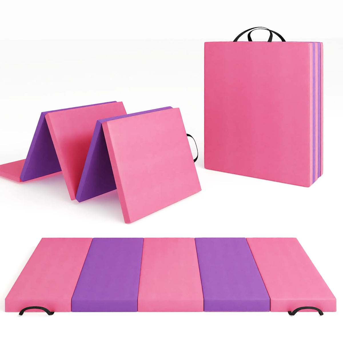 HiMISS Folding Gymnastics Mat for Tumbling Yoga and Home Fitness