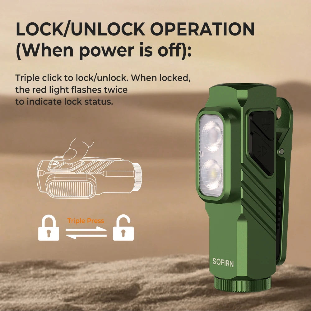 Sofirn Mini ST10 1000LM EDC Flashlight USB C 14500 Rechargeable