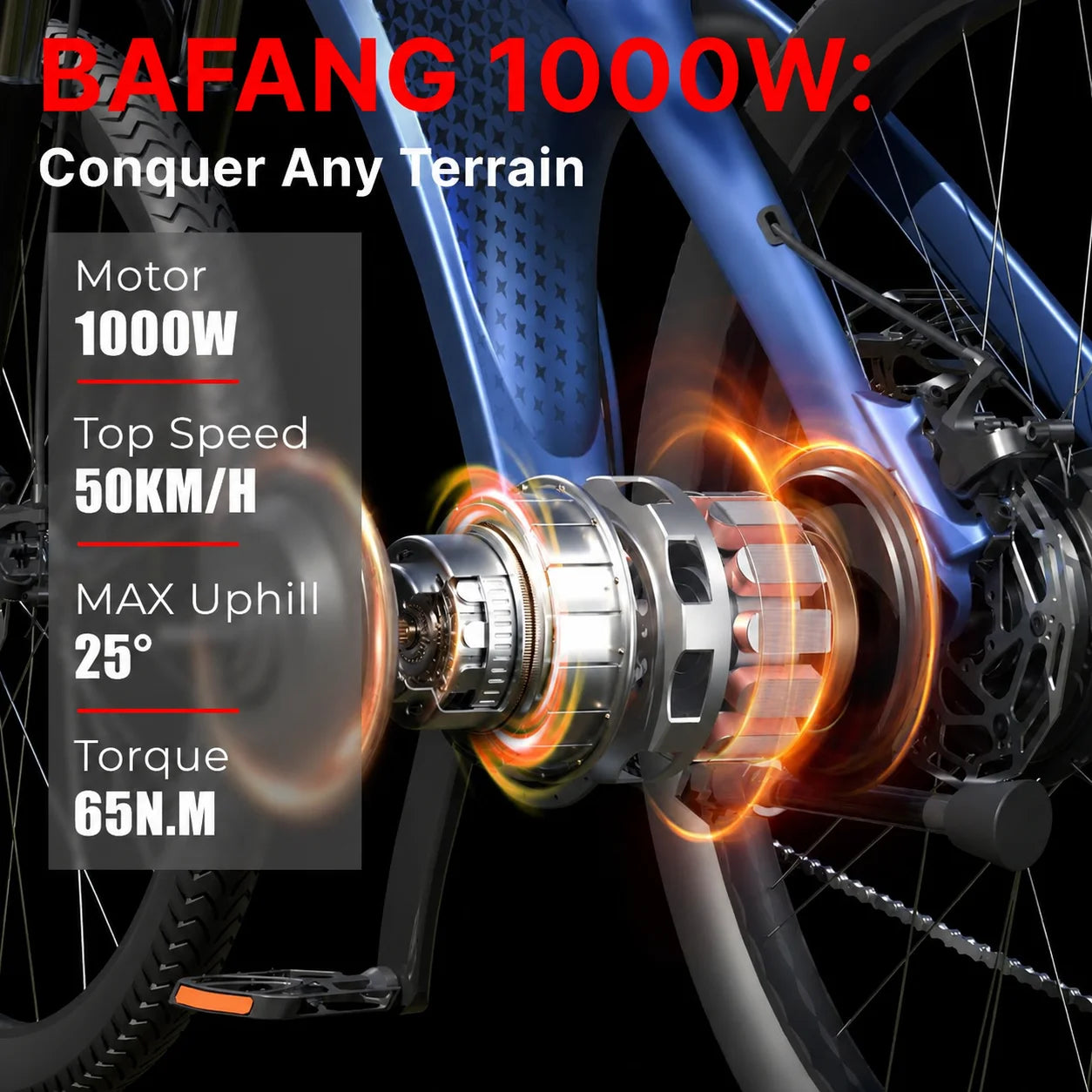 HUANCI Q5 Electric Bike 1000W 48V Adults E Bike Performance