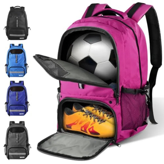 Soccer Sports Backpack With Ball Holder And Shoe Compartment