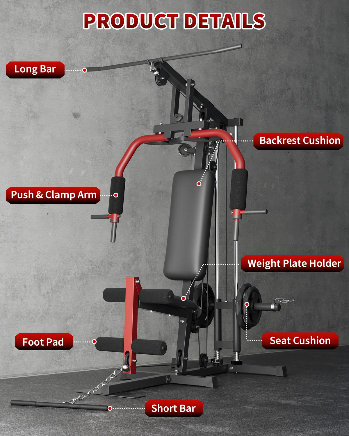 HiMISS Multifunctional Home Gym Machine for Full Body Strength Training