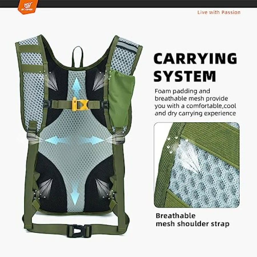 Hiking Backpack - 15L Travel Daypack Lightweight Bag Water Resistant Hiking Backpacks for Women Men