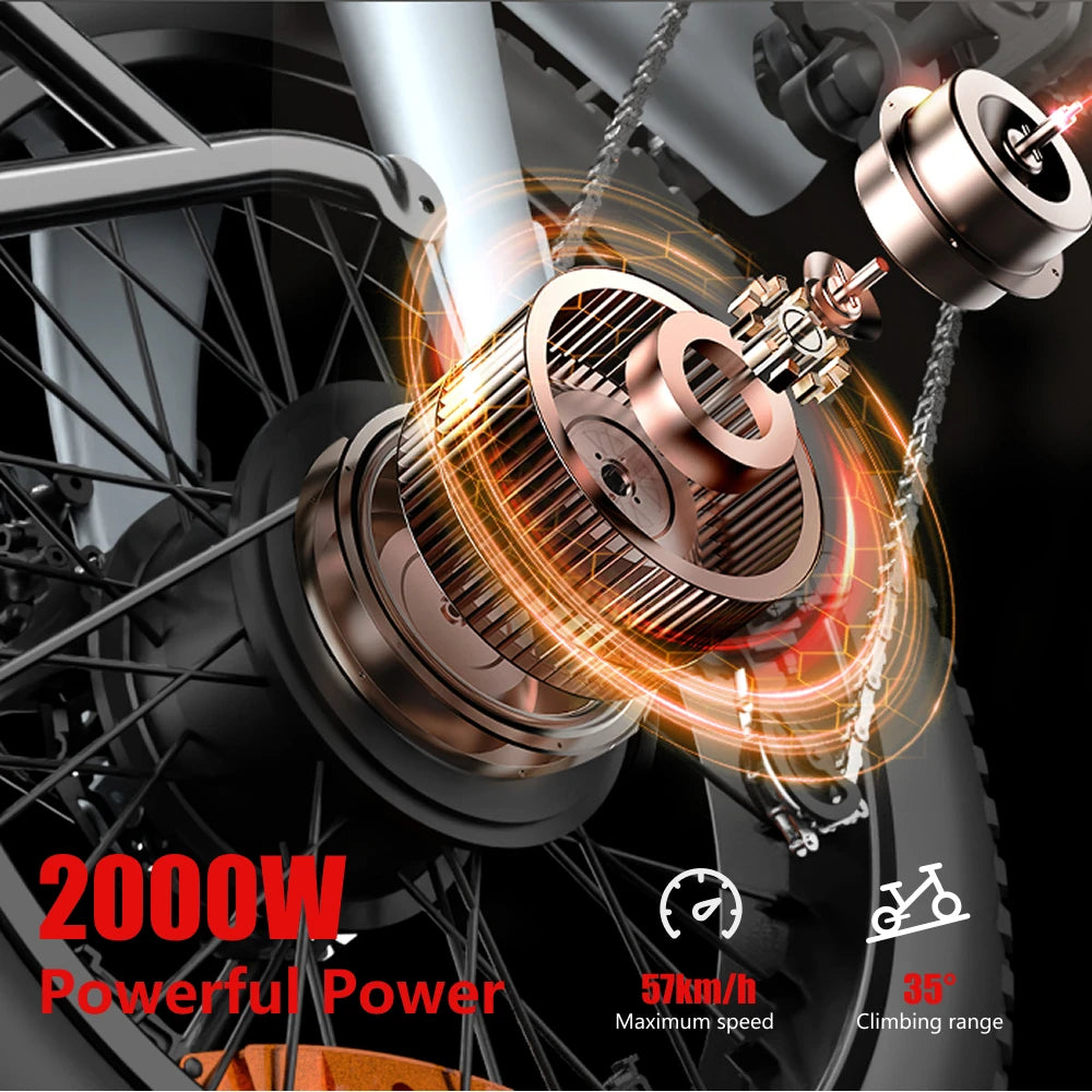 HX Q3 2000W Fat Tire Electric Bike