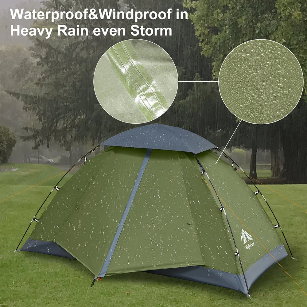 Night Cat Upgraded Backpacking Tents 1- 2 Persons Easy Clip Setup Camping Tent Adults Heavy Rainproof Compact Lightweight