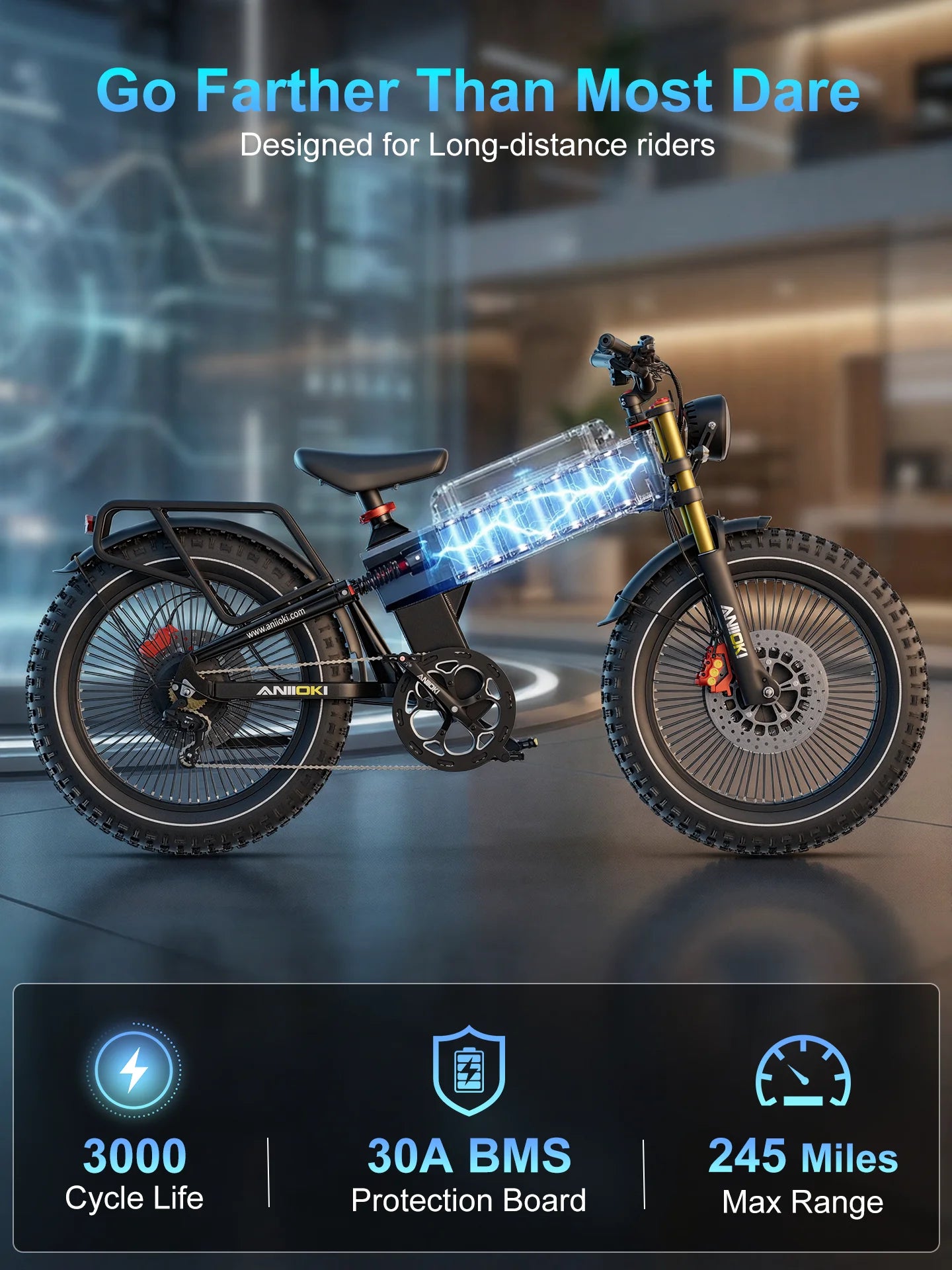 Electric Bike 6000W Dual Motor AWD Fat Tire 60V Plus