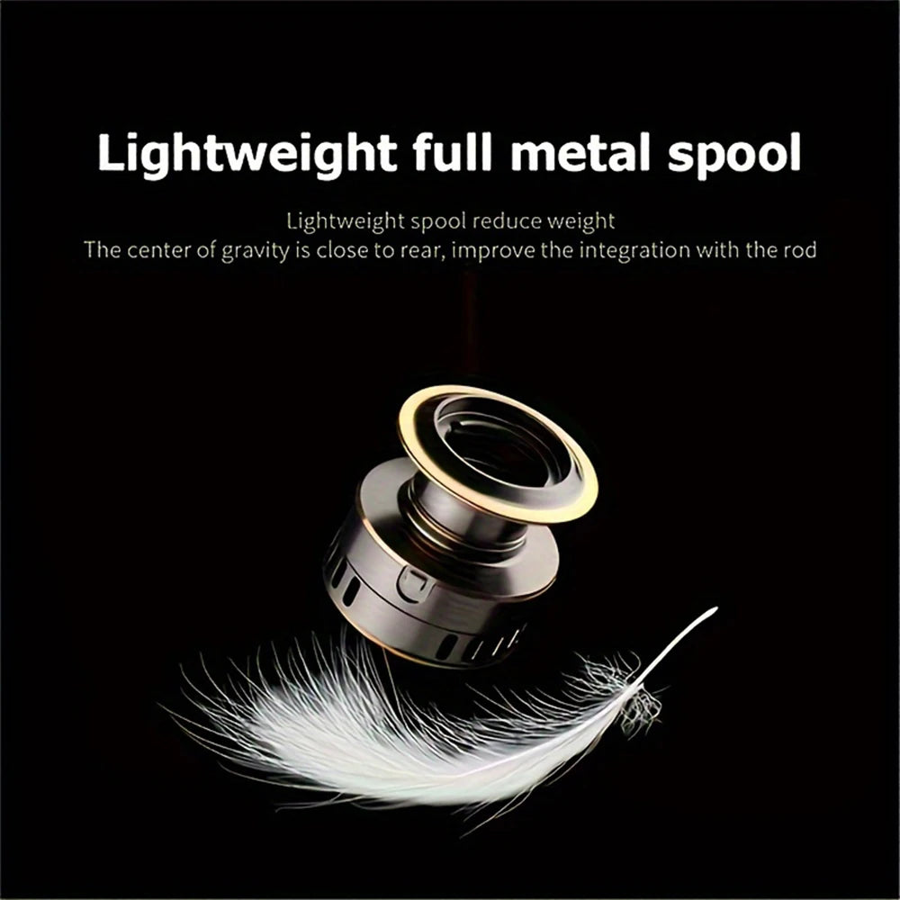 Ambidextrous Metal Spinning Reel With Gear Ratio Five Point Two