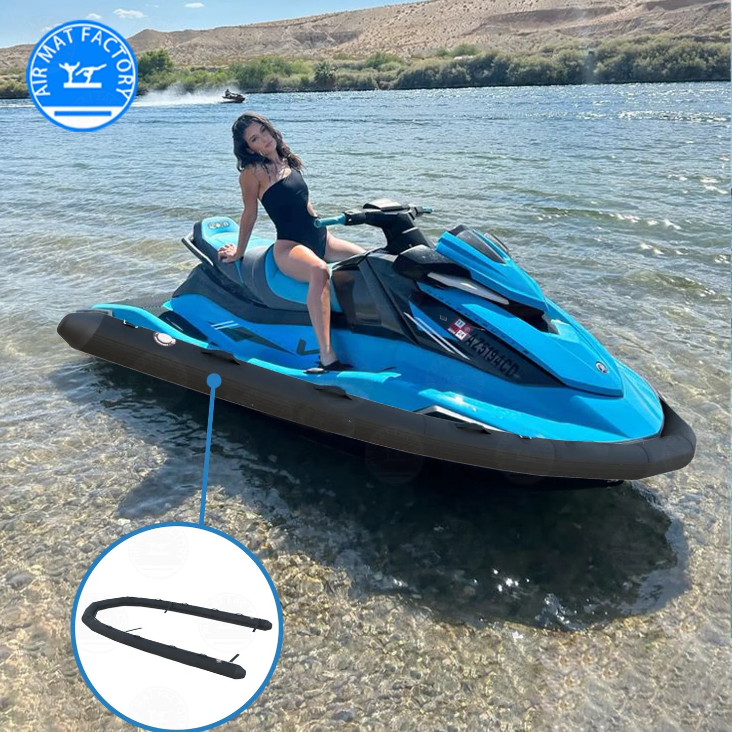 EJIA Inflatable PVC Jet Ski Collar For Yamaha Motorboats Rescue