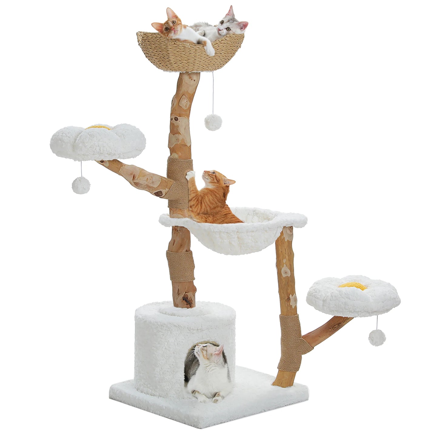 PAWZ Road Large Cat Tree Tower With Sisal Post Basket