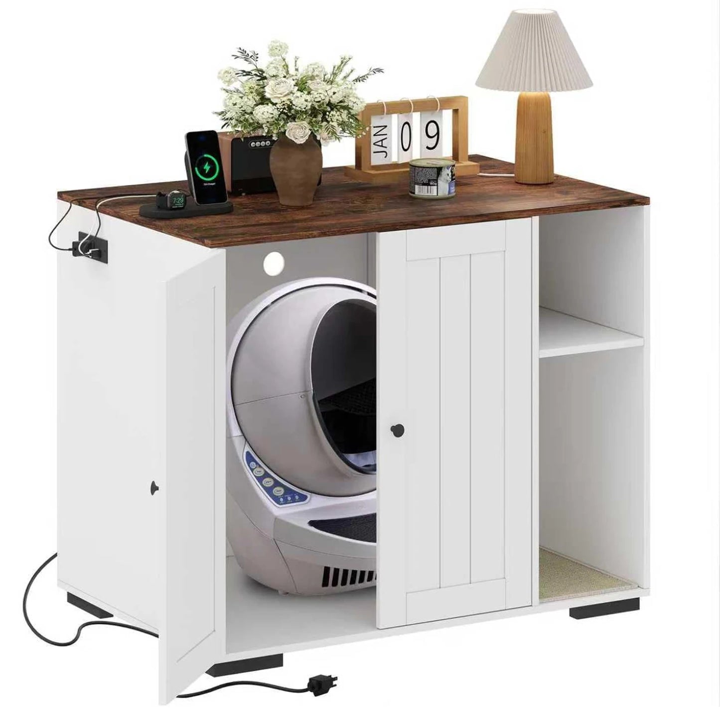 HiMISS Cat Litter Enclosure For Litter Robot 3 And 4