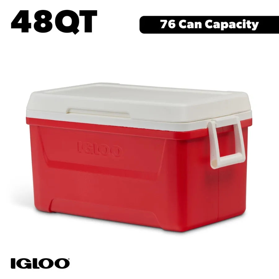 Hard-Sided Ice Chest Cooler For Outdoors Insulated Portable