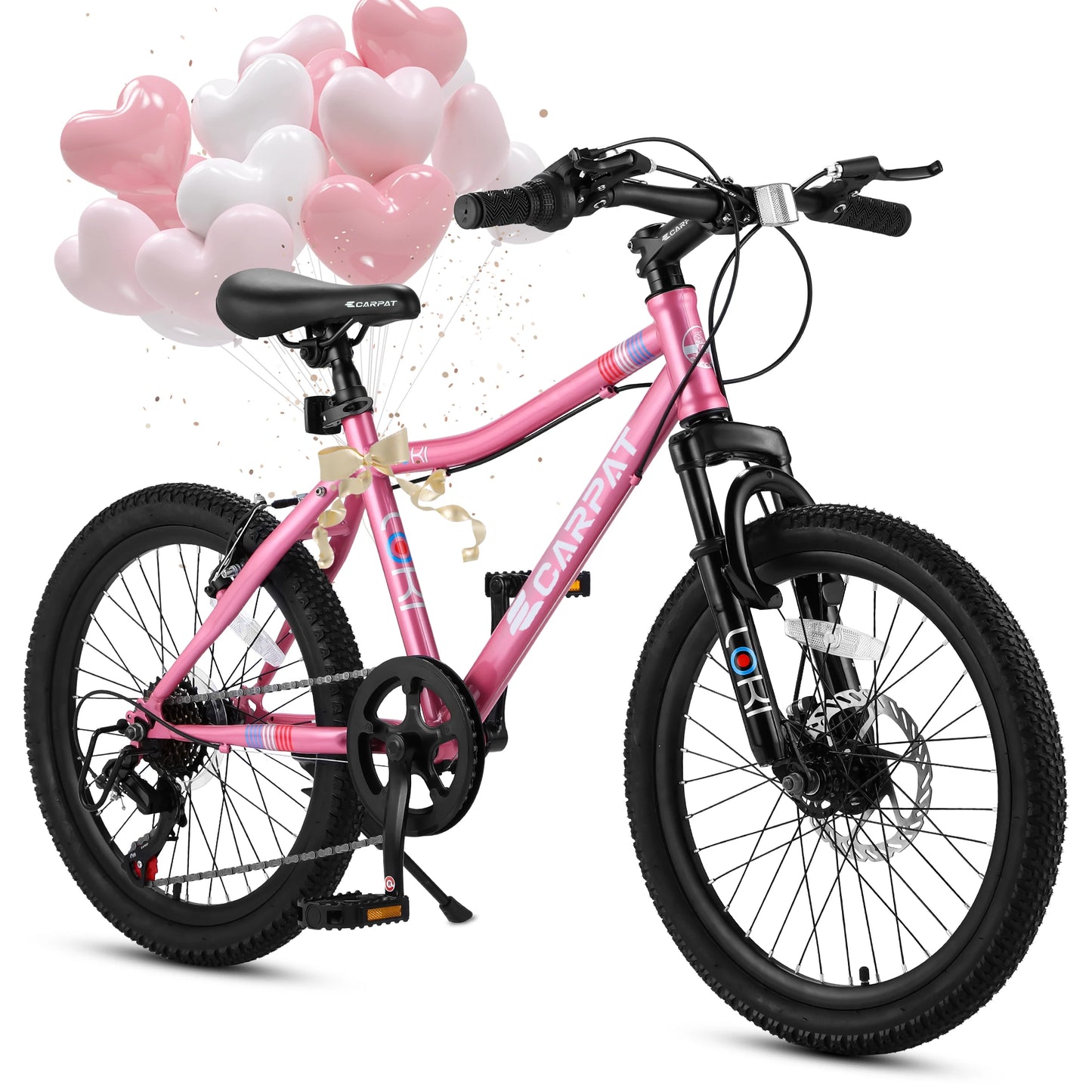 Ecarpat Kids Mountain Bike 7-Speed Front Suspension Disc V-Brake