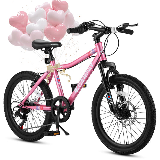 Ecarpat Kids Mountain Bike 7-Speed Front Suspension Disc V-Brake
