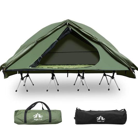 Night Cat Elevated Camping Cot Tent With 16 Legs Off-Ground