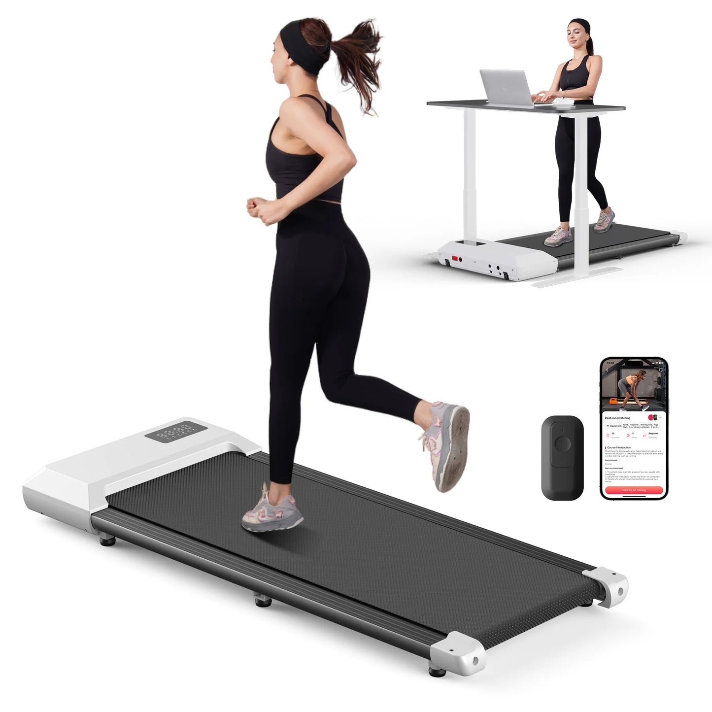 Superun 2 In 1 Home Treadmill 2.5HP LCD Display Plus