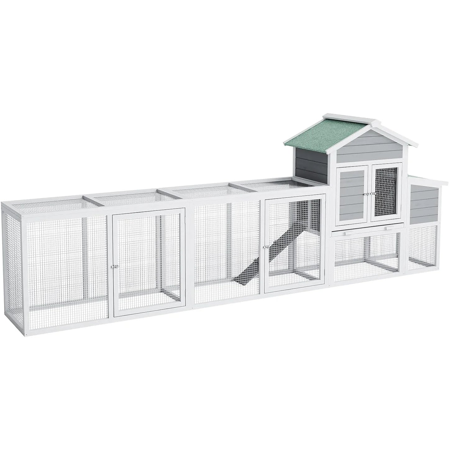HiMISS Weatherproof Outdoor Wooden Chicken Coop With Run For Poultry