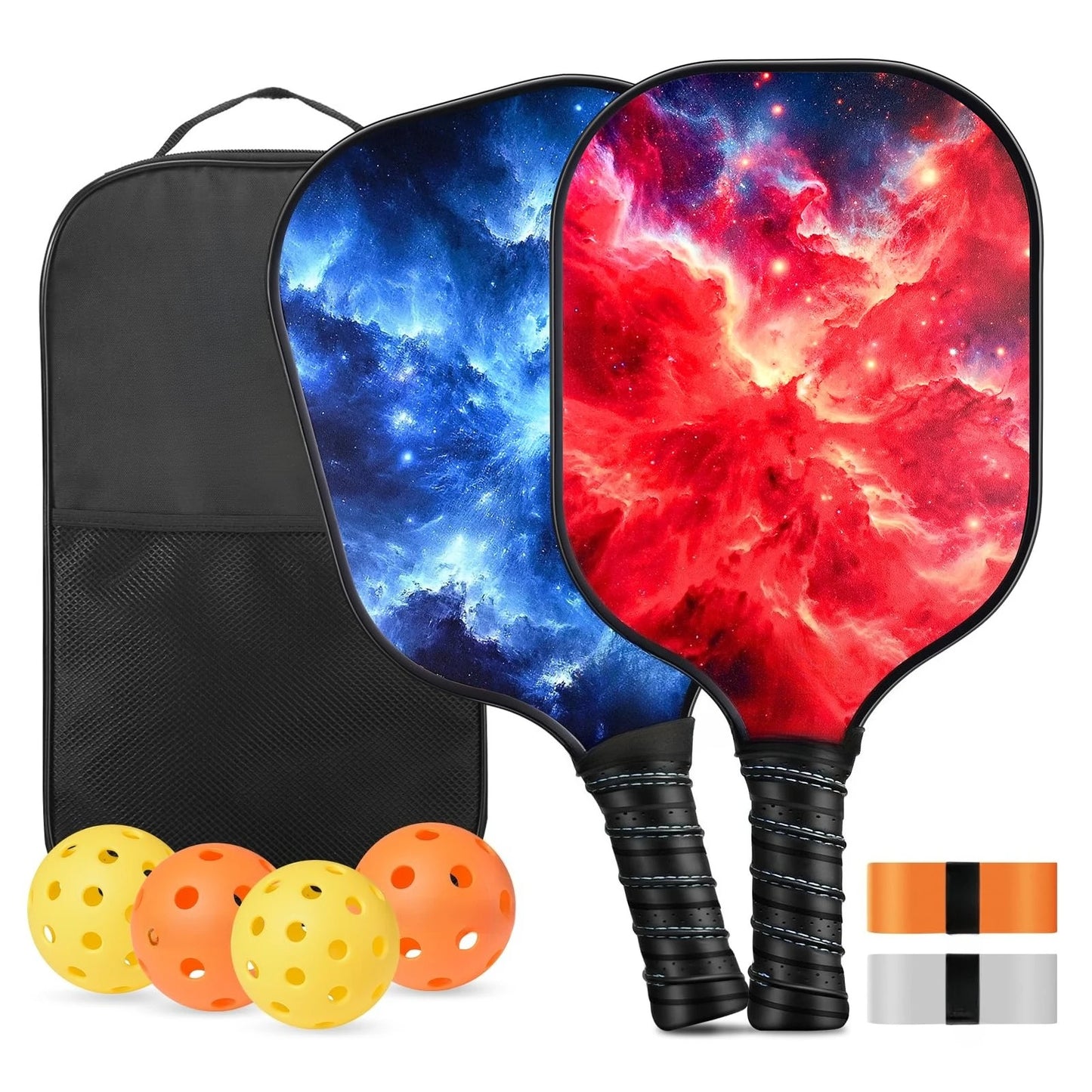 Lightweight Fiberglass Pickleball Paddle Set With Carry Bag