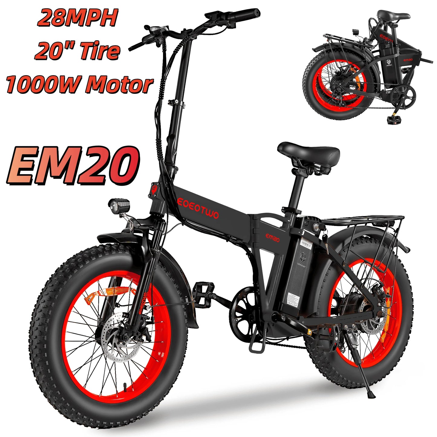 EOEOTWO E01 Electric Mountain Ebike 1500W Peak Motor UL2849 Certified