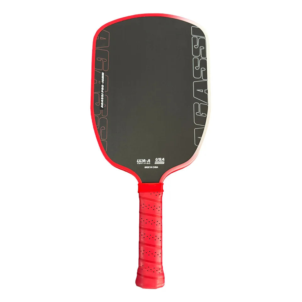 Agassi pro IV Pickleball Paddle 16mm Gen 4 TFP Foam Core T700 Carbon Fiber Ergonomic Grip Design for Increased Power And Spin