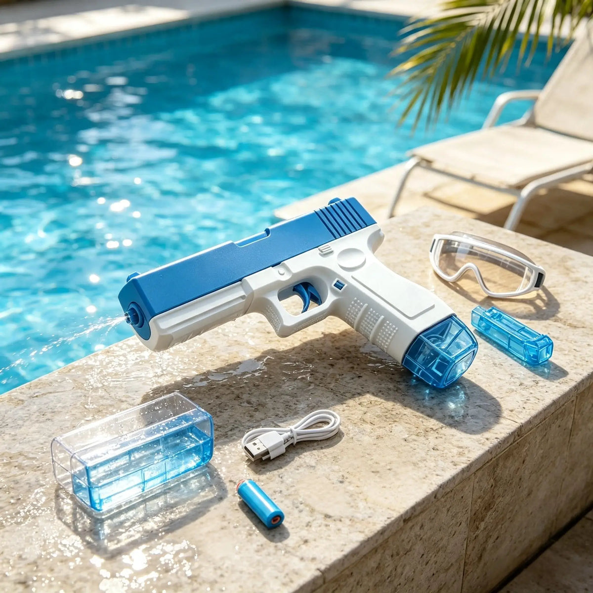 Kids Long Range Water Gun Toy Set for Summer Pool Fun