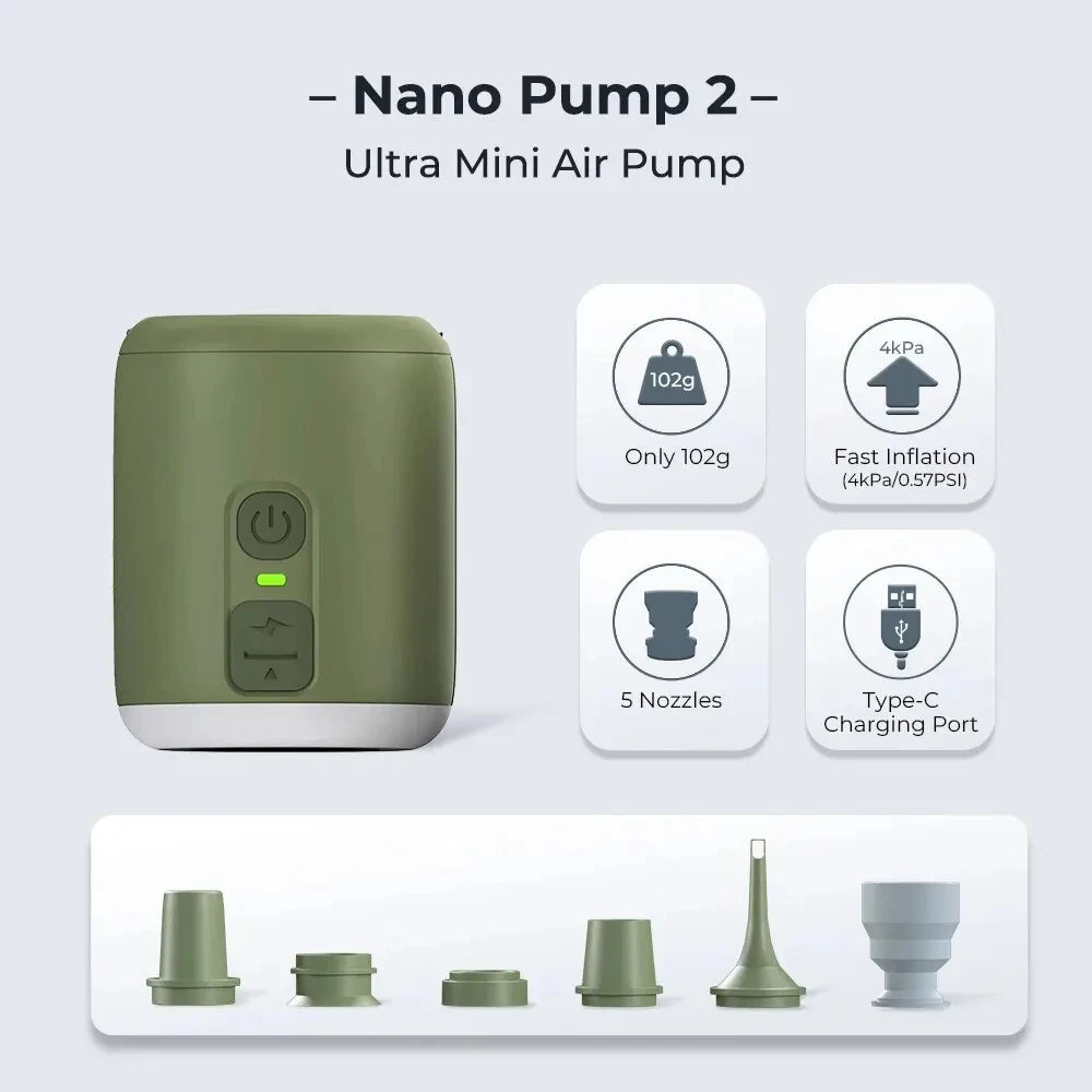 WestTune Tiny Air Pump With Camping Lantern 4.5kPa Magnetic Design