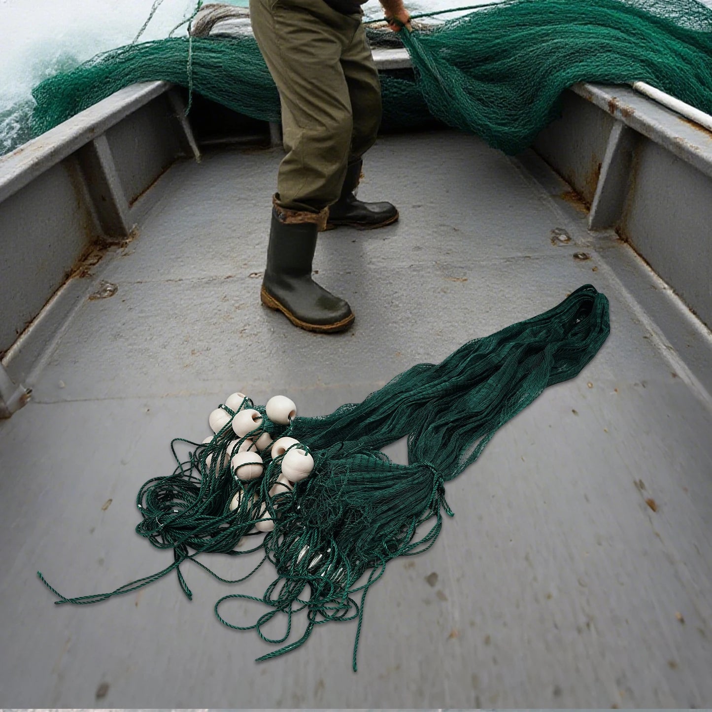 Bymaocar Professional Fishing Drag Net With Secure Floats