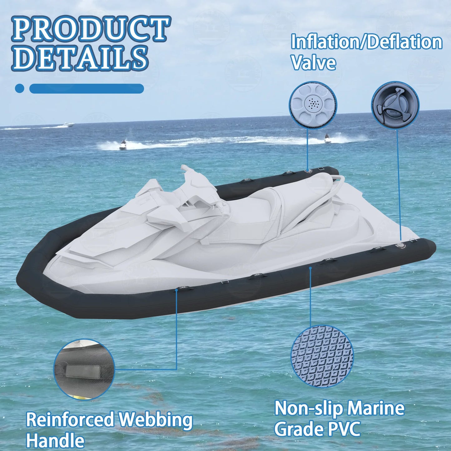 EJIA Inflatable PVC Jet Ski Collar For Yamaha Motorboats Rescue