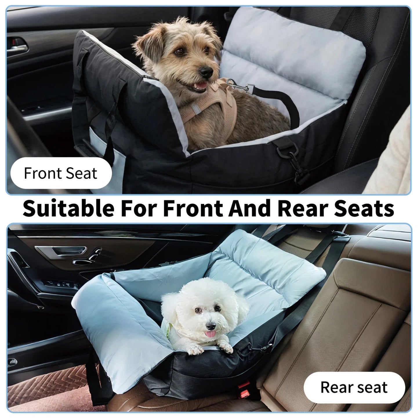 BINGOPAW Dog Car Seat For Small Dogs Washable Booster Carrier