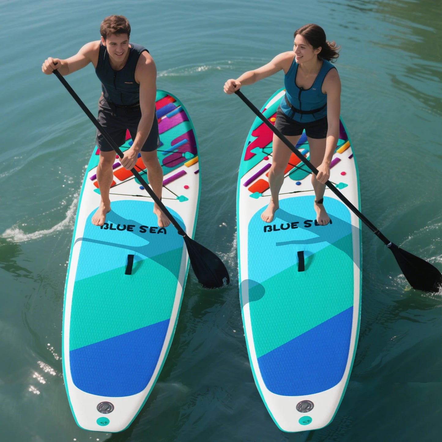 CADALENE Inflatable Stand Up Paddle Board With Anti Slip EVA Deck