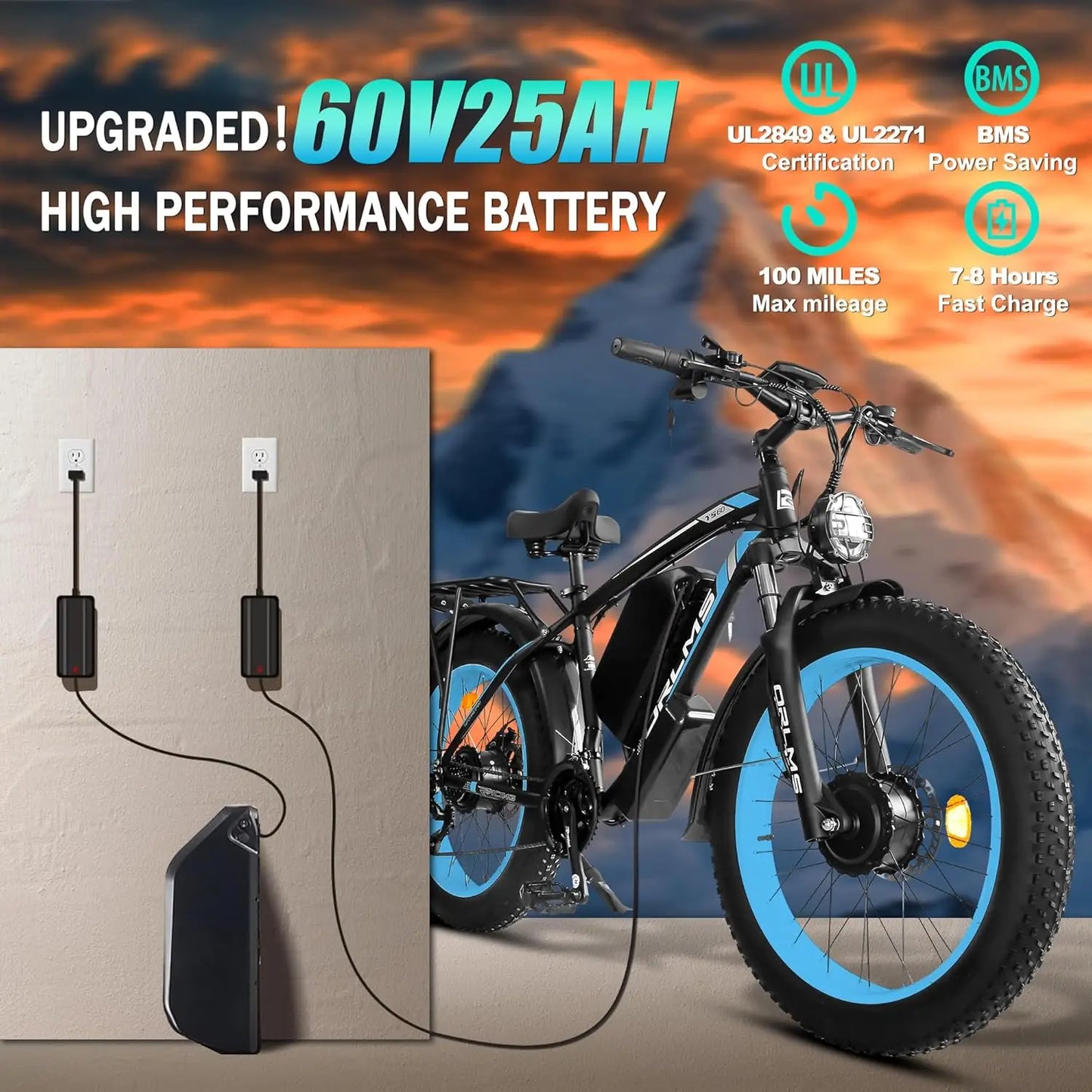 TS60 5000W Dual Motor Electric Bike