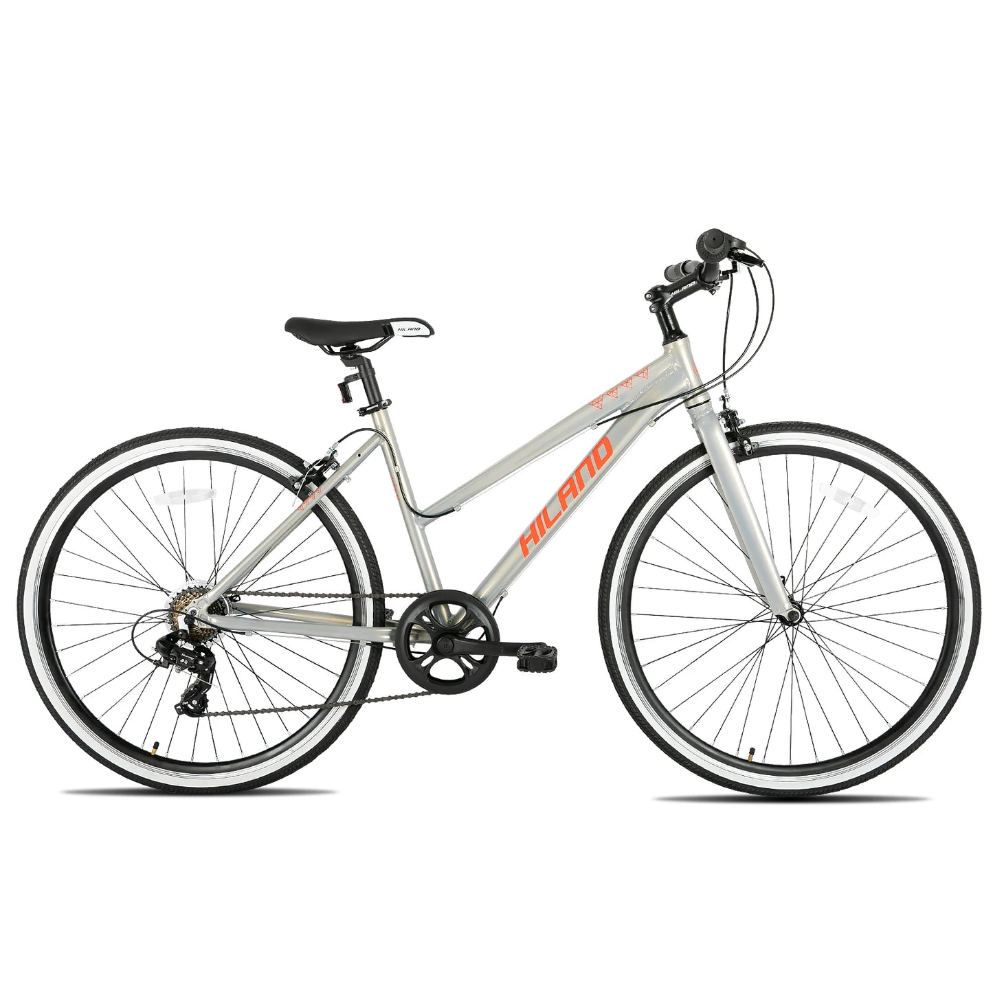 Hiland Hybrid Bikes Aluminum Frame 700C Wheels Shimano Drivetrain