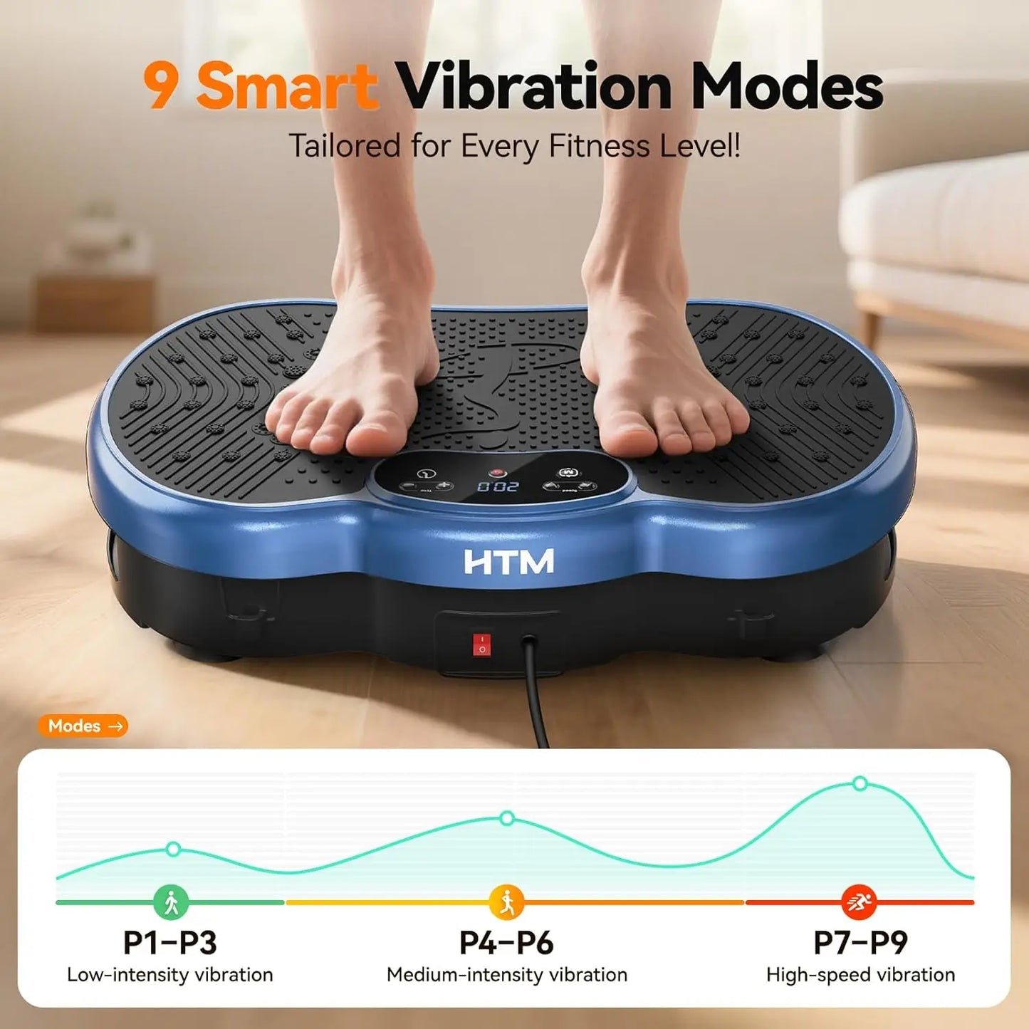 HTMM Fitness Vibration Plate Whole Body Machine 120 Speed Levels