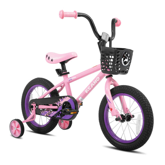 JOYSTAR Kids Bike For Girls With Training Wheels Basket
