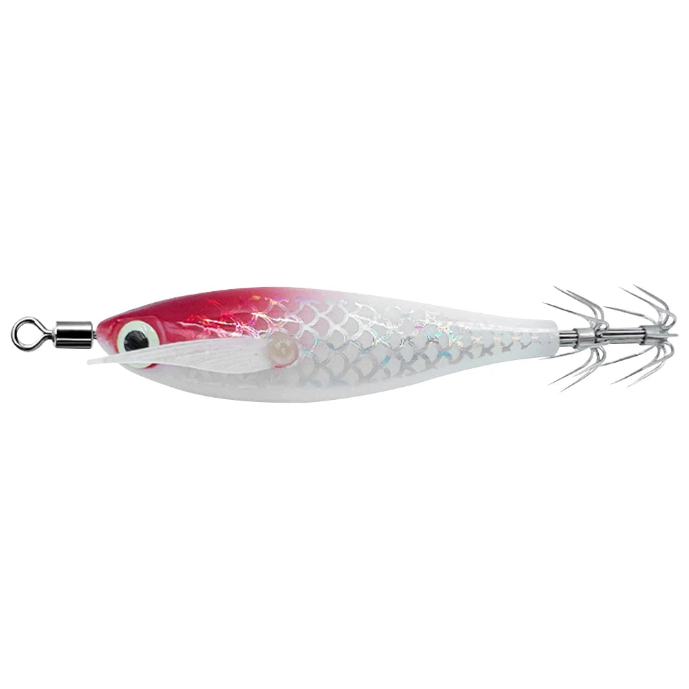 Luminous Squid Lure With 3D Eyes Glow In The Darkness