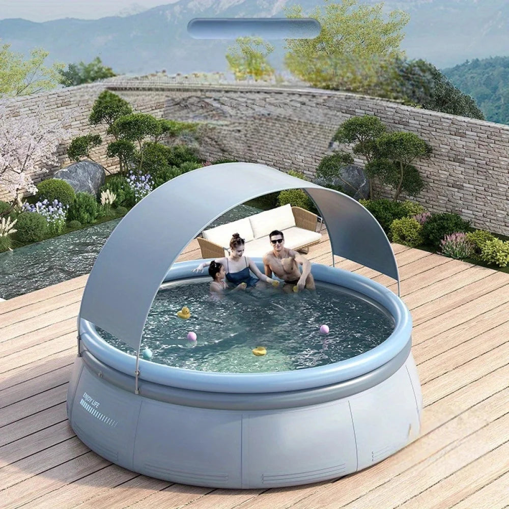 Family Sized Inflatable Swimming Pool For Outdoor Backyard