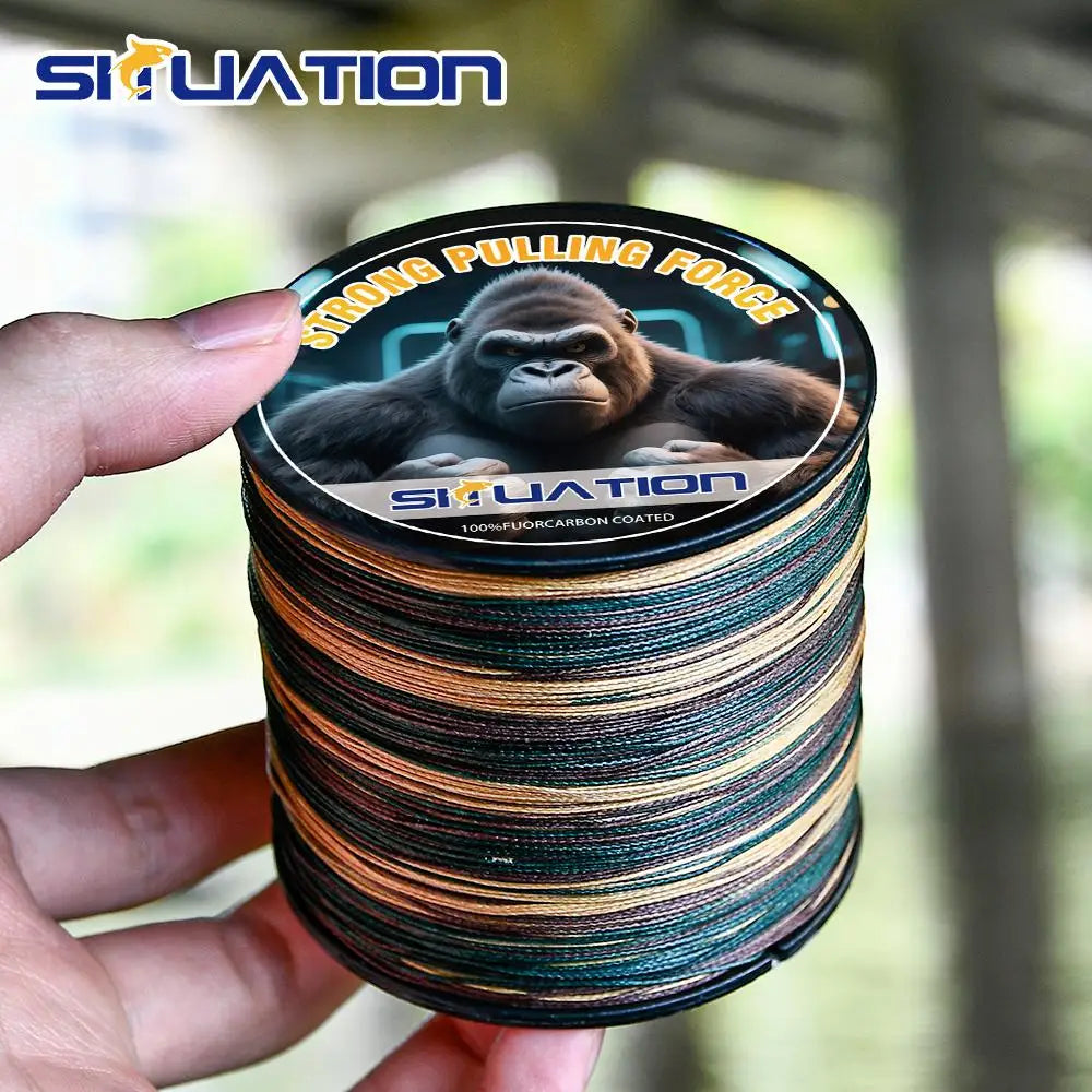 SIIUATIONA Braided PE Fishing Line 4X High Visibility