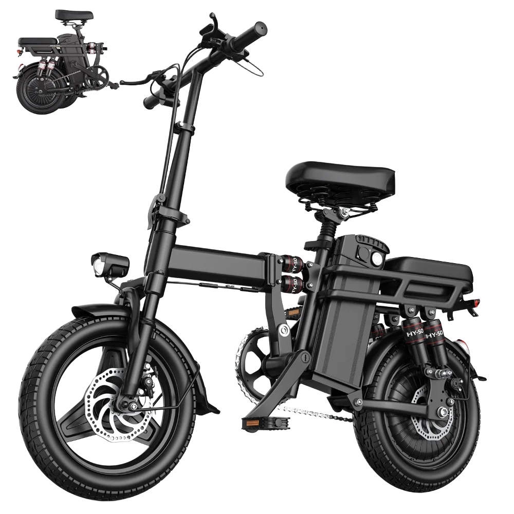 Folding Electric Bike With 500W Peak Motor And 48V Battery
