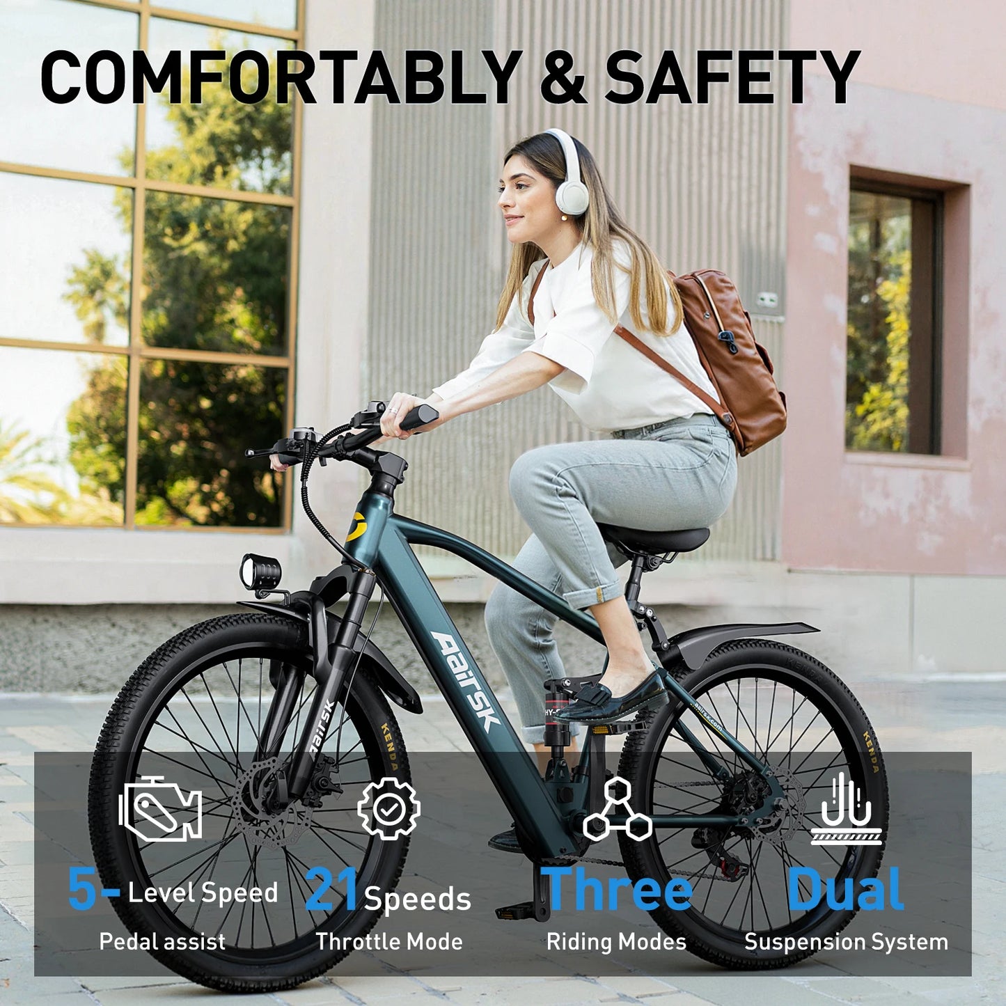 Aairsk GT900 400W All Terrain Offroad Electric Bicycle