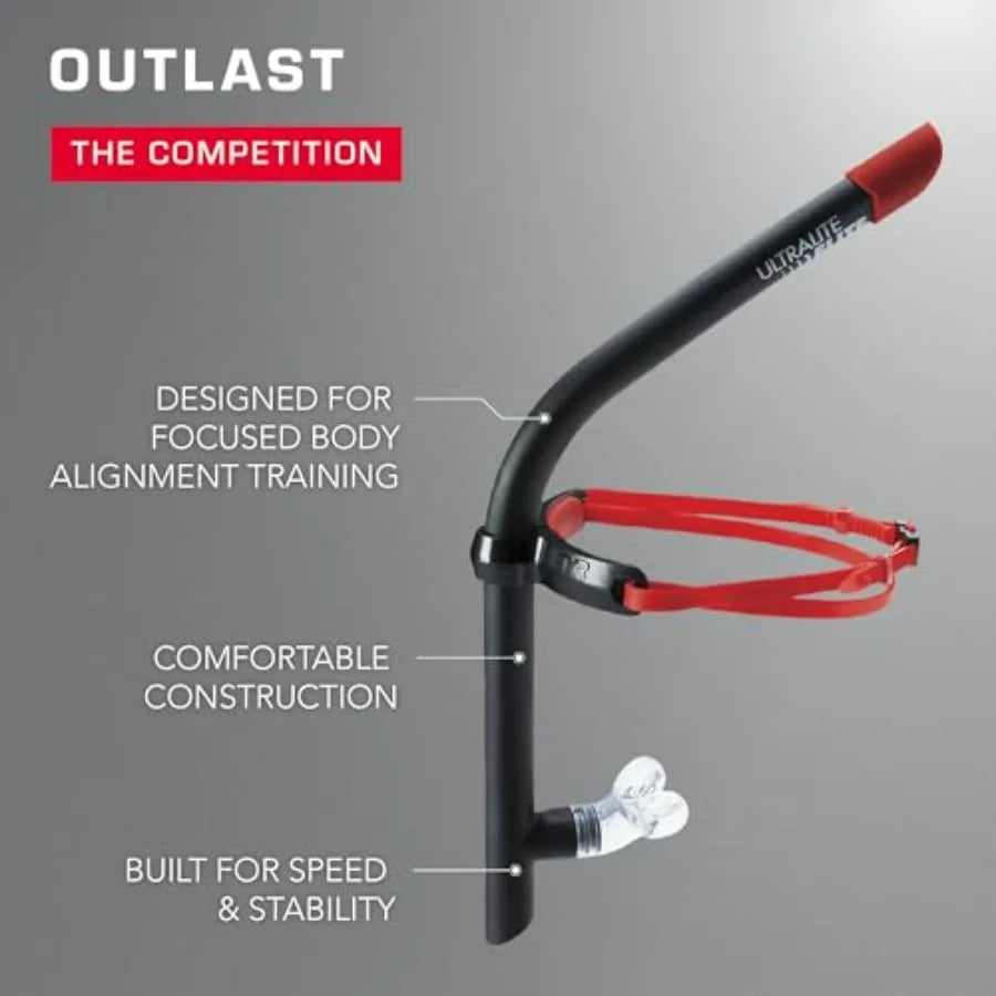Ultralite Elite Swim Snorkel - Adult Snorkeling Gear for Swimming Training - Ultra-Lightweight and Comfortable for Body Alignme