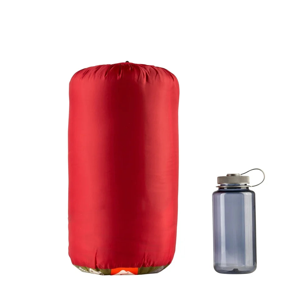 50F Warm Weather Sleeping Bag Compact Lightweight Camping Travel Quilt Machine Washable Insulated Polyester Fabric Stuff Sack