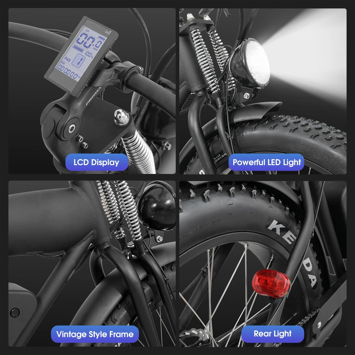 Xtion Electric Mountain Bike 48V Fat Tire All Terrain EBike