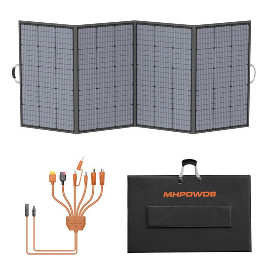 MHPOWOS 400W Portable Solar Panel Power Backup Foldable Charger