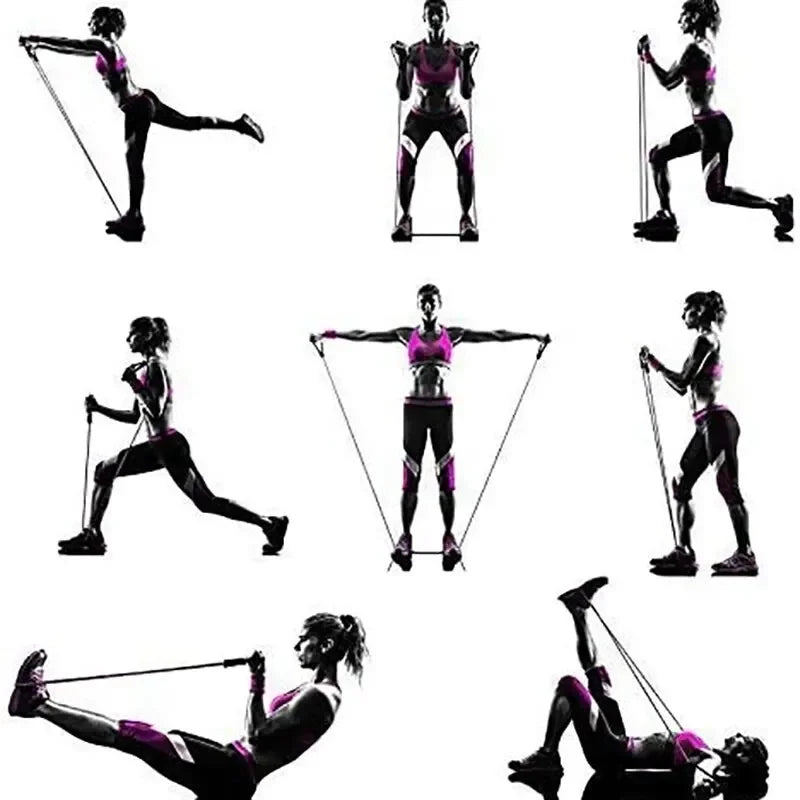 Resistance Bands With Handles For Home Gym Portable Fitness Equipment