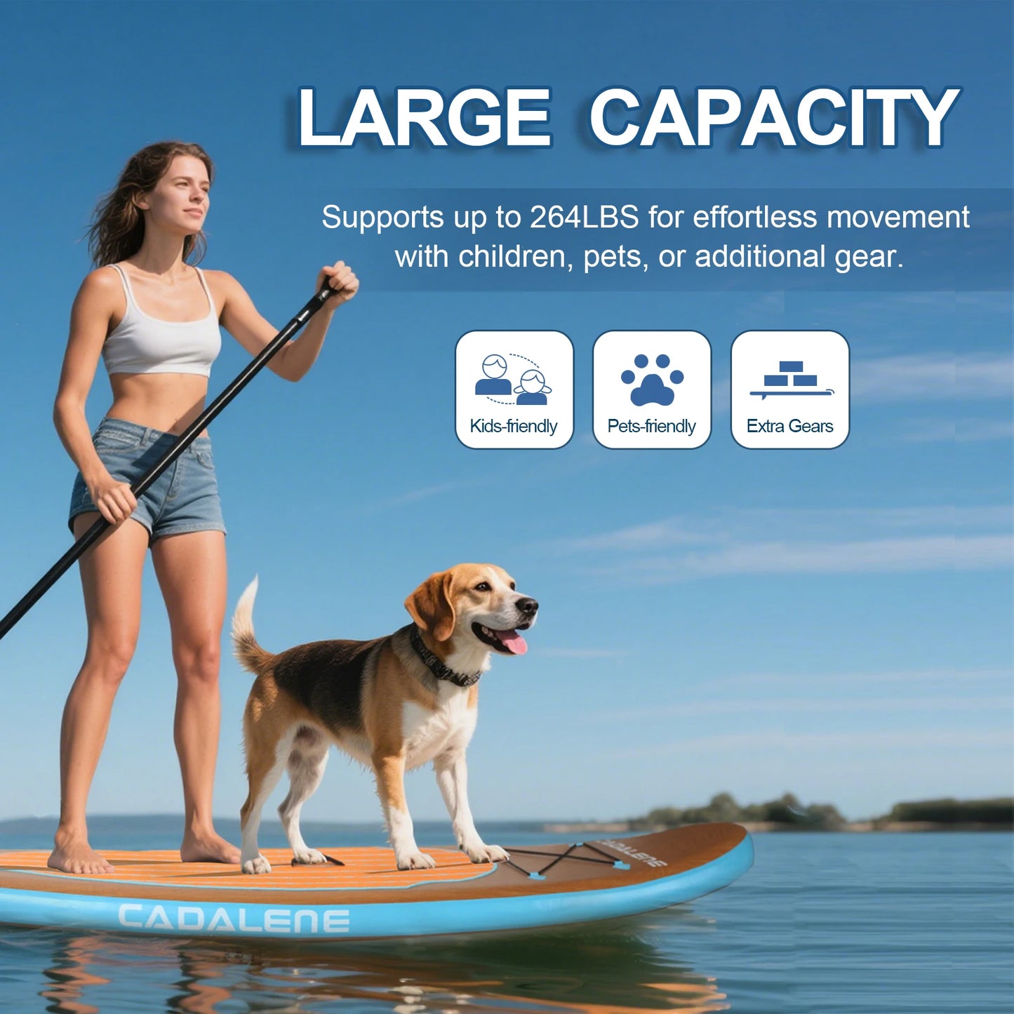 CADALENE Inflatable Stand Up Paddle Board for Youth and Adults