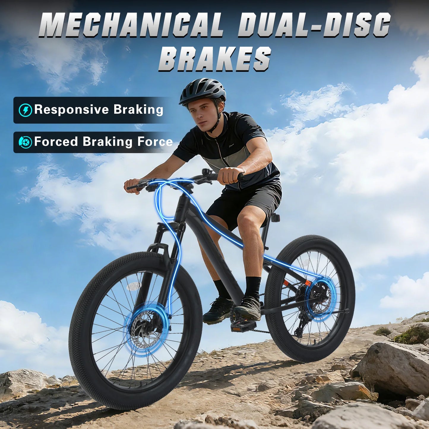 Spatial Fat Tire Mountain Bike With 8 Speed Drivetrain